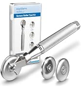 Stainless Steel Handle Screen Roller Tool with 3 Steel Bearing Wheels | Heavy Duty Screen Spline ...