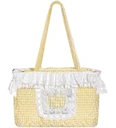 Sunwel Fashion Coquette Gingham Quilted Bag Cute Tote Bag with Zipper for Women
