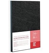 Binditek 20 Pack 16 Mil Leather Textured Heavyduty Polycovers, 11 x 17 Inches, Tabloid Size, Bind...