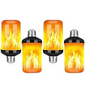 Y- STOP LED Flame Light Bulbs, 4 Modes Flickering Light Bulb with Upside Down Effect, E26 Base Fi...