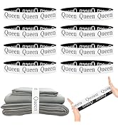 CONLI 8 Pack Bed Sheet Organizer Straps Sheet Organizer Bands for Closet,Storage Label Bands,Flex...