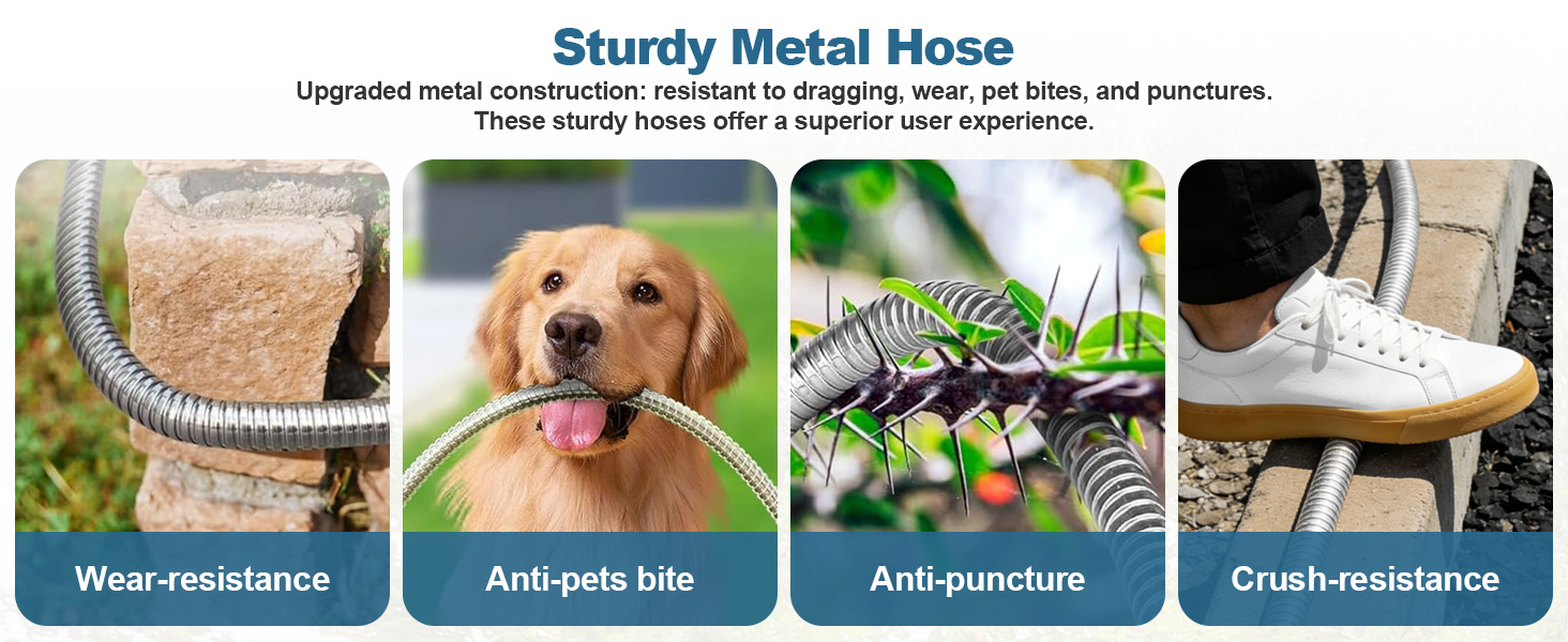 sturdy metal hose