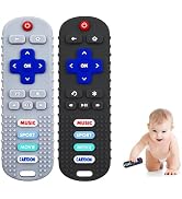 2-Pack Baby Remote Control Teether Toy for Babies 0-18 Months Silicone Infant Teething Toys Boys ...