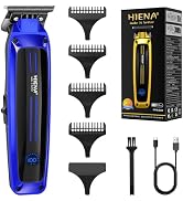 HIENA PRO Professional Electric Hair Trimmer for Men, Cordless Clipper Barber Haircut Tool with U...