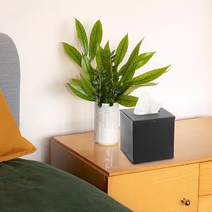 decorative tissue box cover in bedroom