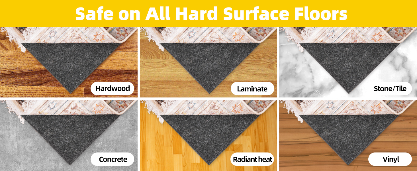 rug pad gripper 8x10 non slip cushioned thick felt rubber rug pad runner rug pad non skid