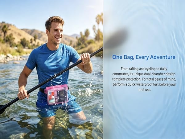HEETA Waterproof Pack, Waterproof Pouch Dry Bag 2-Pack for Phone Passport Purse