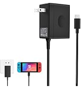 YCCSKY Charger for Nintendo Switch,39W AC Adapter for Switch - Fast Travel Wall Charger with 5FT ...