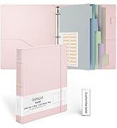 Ospelelf Vintage Hardcover 3 Ring 1 inch Leather Binder, Professional Binder Organizer Suitable f...