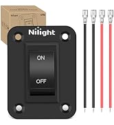 Nilight ON-OFF Switch panel 4 PIN DPST Toggle Switch Panel 12V 20A Black Anodized Aluminium Switc...