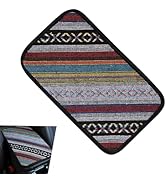 CouTunp Car Center Console Cover, Bohemian Style Armrest Cover Pad, Breathable Non-Slip Armrest B...