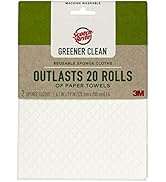 Scotch-Brite Greener Clean Sponge Cloth, Dish Cloths for Washing Dishes, Cleaning Kitchen and Mor...
