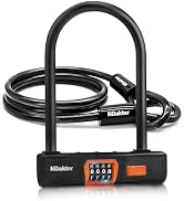 NDakter Bike Locks Heavy Duty Anti Theft, Combo Bike U Lock, 4-Digit Resettable Combination Bicyc...