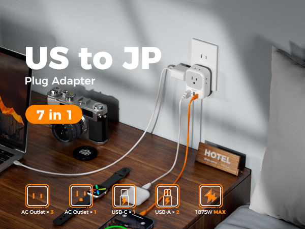 2 Prong to 3 Prong Outlet Adapter