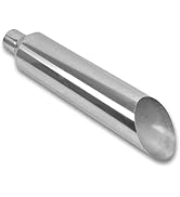 FGJQEFG 4 Inch Inlet 7 Inch Outlet Polished Stainless Steel Miter Cut Diesel Exhaust Stack Diesel...