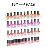 Sezanrpt 4 Pack Nail Polish Rack Wall Mount, Clear Acrylic Nail Polish Wall Shelf, Nail Polish Ho...