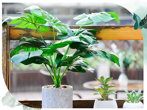Fake potted plants