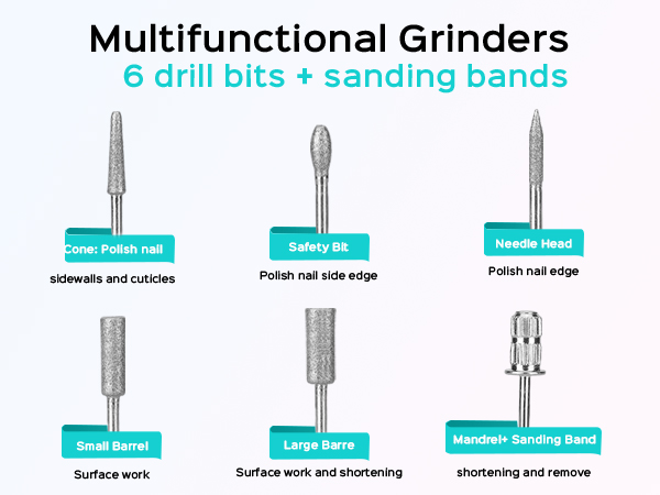 Electric Nail Drill File Professional Portable Nail Drill Machine Kit Manicure Pedicure