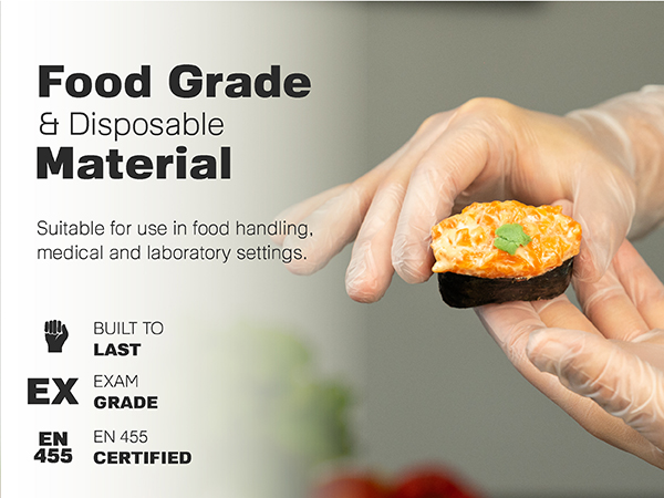 food gloves disposable food grade latex free gloves medium plastic gloves disposable food prep glove