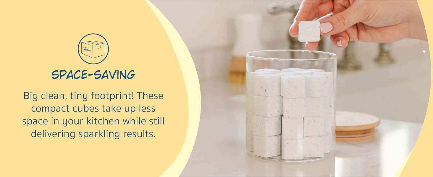 Nellie's Dish Cubes - Space-saving