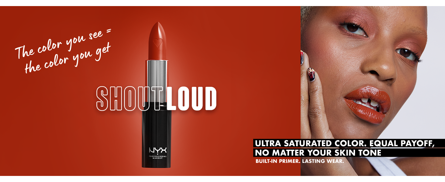 nyx shout loud satin lipstick full coverage lipstick