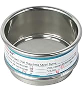 Full 304 Stainless Steel Mesh Sieve Screen, LVDALAB 80 Mesh (0.2mm) Aperture, 2.4inch(6CM) Dia St...