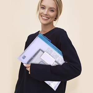 Multipurpose Storage Zipper File Pouch - 4 Colors for Your Choice