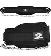 Seektop Dip Belt for Weightlifting - GYM Workout Pull Ups Belt with Chain, Neoprene Waist Dip Bel...