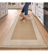 QiCaiJia Anti Fatigue Kitchen Mats for Floor, Super Absorbent Kitchen Rugs Non Slip Washable, Sof...