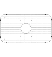 iPEGTOP Sink Bottom Grid, Stainless Steel Sink Protector 28"x 15" Centered Drain Hole with Corner...