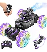 FDCTR Gesture Sensing Remote Control Car, 4WD RC Stunt Car with Lights, Music & Spray, Hand Contr...