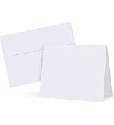 Eupako 50 Pack White-Blank-Cards-and-Envelopes-5x7-Heavyweight-Folded-Cardstock-and-A7-Envelopes-...