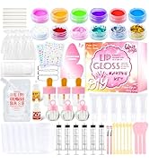 WhizToys 74 PCS Lip Gloss Making Kit, DIY Make Your Own Lip Gloss Kit Beginner,Fun Craft Set for ...