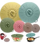 Silicone Lids for Food Storage - 6 Pack - 6 Sizes - Food Grade - Reusable Silicone Bowl Covers fo...