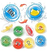 Edulok UFO Toddler Bath Toys Floating Pool Toys, Shower Bathtub Alphabet Learning ABC Letters Gam...