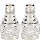 ASHATA Straight Adapter Connector,2PCS N Male to TNC Female Adapter,High Performance Portable Gol...