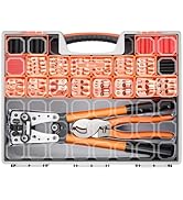 Filluck 245pcs Battery Cable Ends Kit,AWG 2 4 6 8 1/0 2/0 Gauge,0 Gauge 00 Gauge Heavy Duty Wire ...