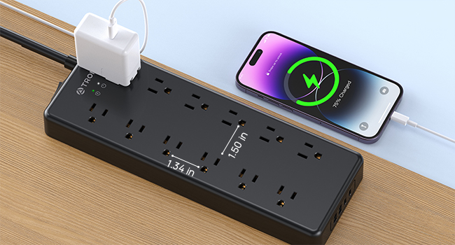 ultra flat plug extension cord