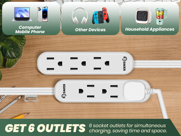 Get 6 outlets