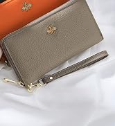 imeetu Leather Wristlet Purse for Women with Credit Card Holder, Zip Coin Pocket & Wrist Strap