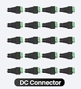 20 PCS Female DC Power Connectors, 12V DC Barrel to Screw Terminal Jack Adapter Connectors 5.5mm ...