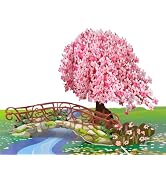Pop Up Flower Birthday Cards, Cherry Blossom Tree 3D Pop Up Birthday Cards, Thank You Card 6x 8",...