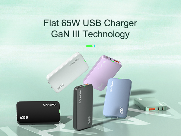 KWRNVO 65W Flat USB C Charger