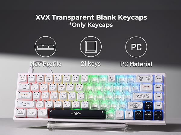 transparent keycaps