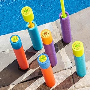 Max Liquidator Water Blasters on Pool Side