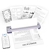 Rongta Portable Printers Wireless for Travel, Bluetooth Mobile Printer, Thermal Inkless Printer f...