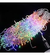 Icicle Lights 117.6Ft 1280LED Outdoor Christmas Icicle Lights with 240 Drops 8 Modes White Wire L...