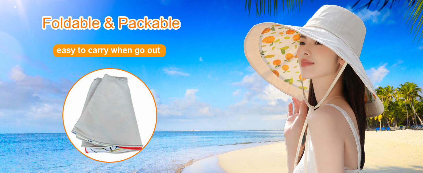 Wide Brim Women Sun Hat fruit pattern design elegance charming accessaries Beach Bucket Fishing Hats