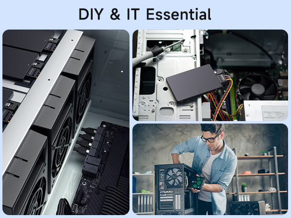 sata 6gbps cable with flexible design and 3 reusable cable ties for cable management