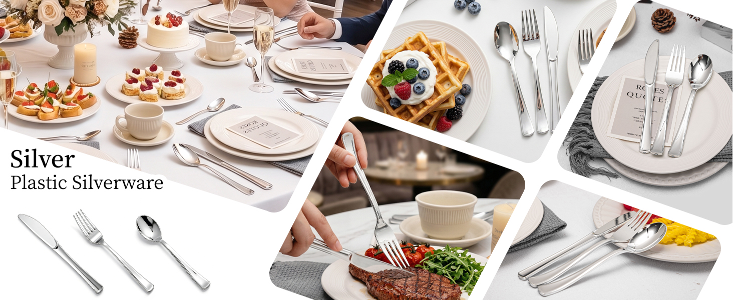 Silver Plastic Silverware